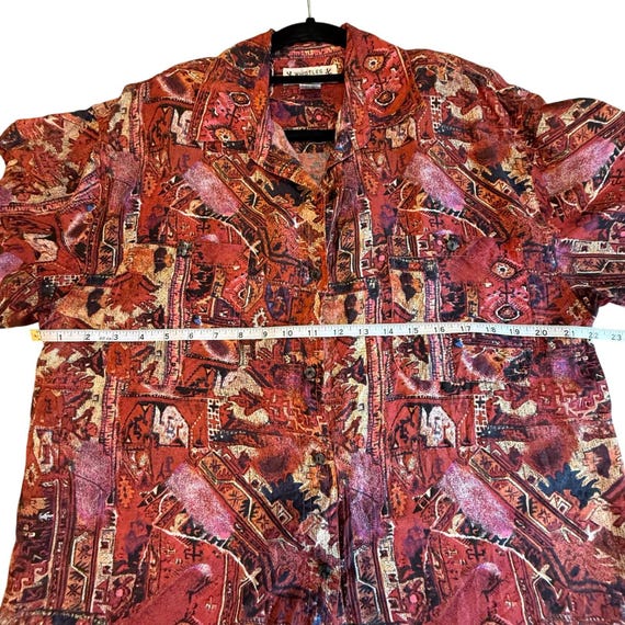 Whistles silk patchwork print button down blouse … - image 5