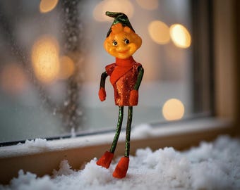Halverwege de eeuw 1960 Japanse pixie knee hugger kerstelf kitsch vakantie