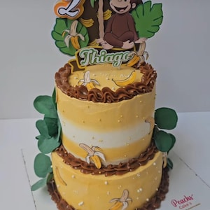 Curious George cake topper