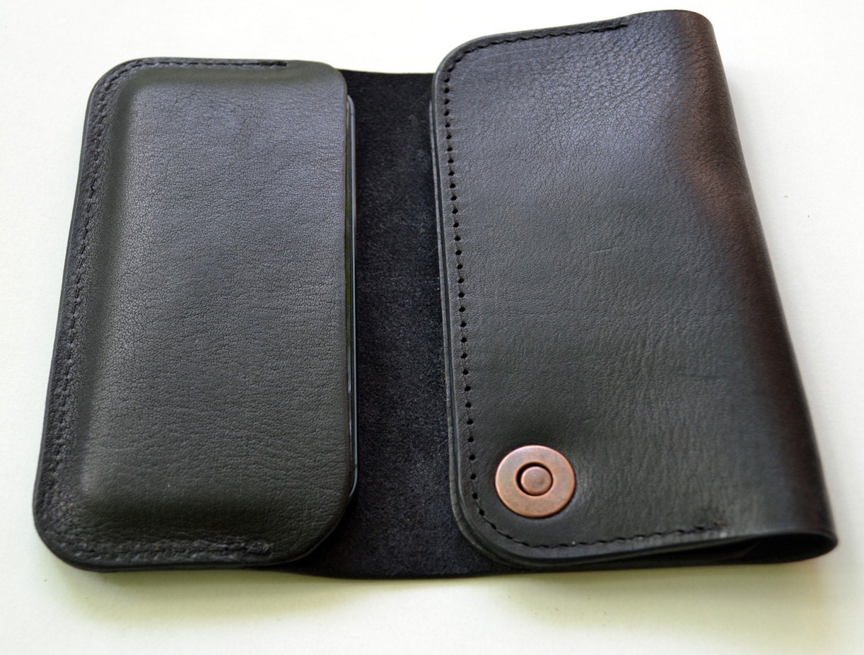 IPhone 5 wallet case Italian leather Etsy