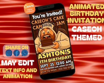 CaseOh Invito di compleanno: divertente invito animato per una festa (download digitale)