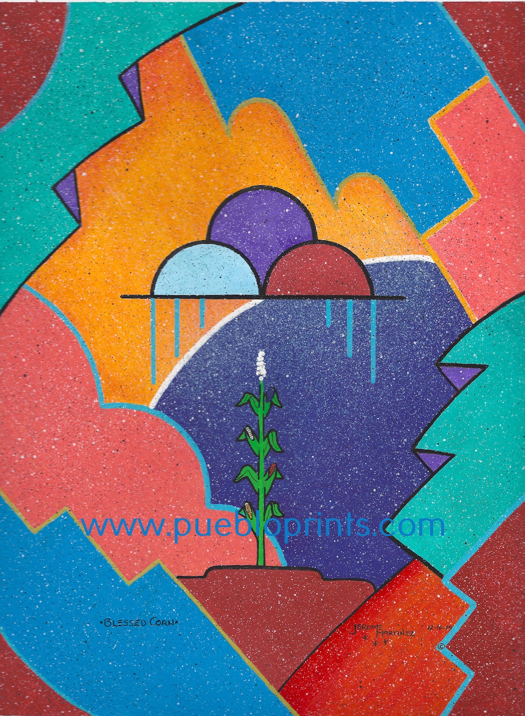 Pueblo Indian Art Print for Sale, Colorful Native Designs, Giclee ...