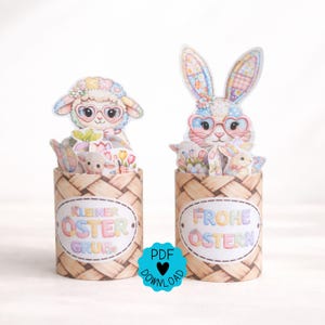 Duplo Banderole "Ostern" Vorlage zum Ausdrucken | DIY Verpackung & Ostergeschenk PDF Druckvorlage Patchwork | Bastelvorlage | Mitbringsel