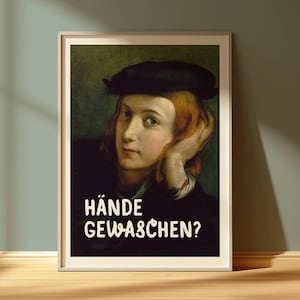 Vintage bathroom posters | Retro bathroom pictures | Guest toilet picture | Restroom picture | Restroom posters | Restroom decorations | Washed hands