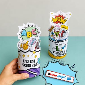 Kinder Chocolate Bar Wrapper "1st Grade" for Starting School - Printable Template | "Finally a Schoolchild" Printable | School Gift | PDF Download