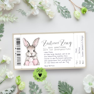 Cupón "Tiempo en lugar de cosas" | Felices Pascuas | Regalo de Pascua para mujeres, hombres y mejores amigos (imprimible) | Plantilla PDF de cupón de última hora