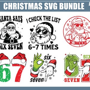 Jul 67 SVG-paket, rolig semesterclipart (digital nedladdning)
