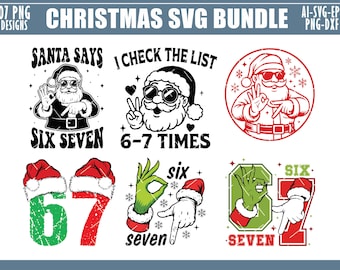 Christmas 67 SVG Bundle, Funny Holiday Clipart (Digital Download)