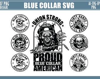 Blue Collar Mechanic SVG, Patriotic Wife Design (Digital Download)