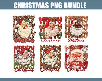 Merry Christmas PNG Bundle, Holiday Designs (Digital Download)