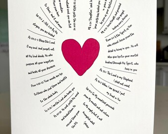 Healing Heart of Jesus: Greetings Card with Healing Bible Verses