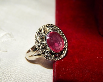Ruby Boho Ring - Sterling Silver Jewelry - Wedding Women Rings - Gift For Her - July Birthstone