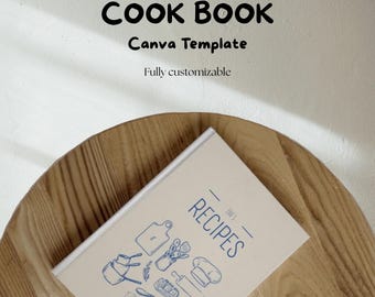 Plantilla de libro de cocina simplista de Canva