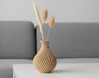 Minimalistische designvaas Susanna 3D geprint - 4 maten - 11 kleuren