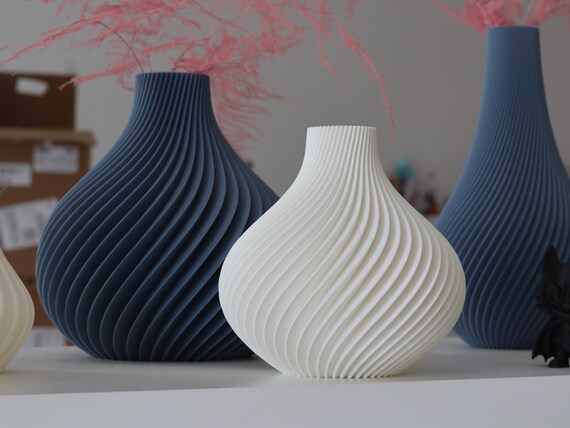 Trockenblumen Deko-Vase Minimalistische Wohnidee Home Decor Modern Wohnzimmer 3D-Druck Dekoration Einweihungsgeschenk Weihnachten Wichteln