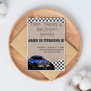 Rev Up the Fun – Monster Truck Birthday Invite
