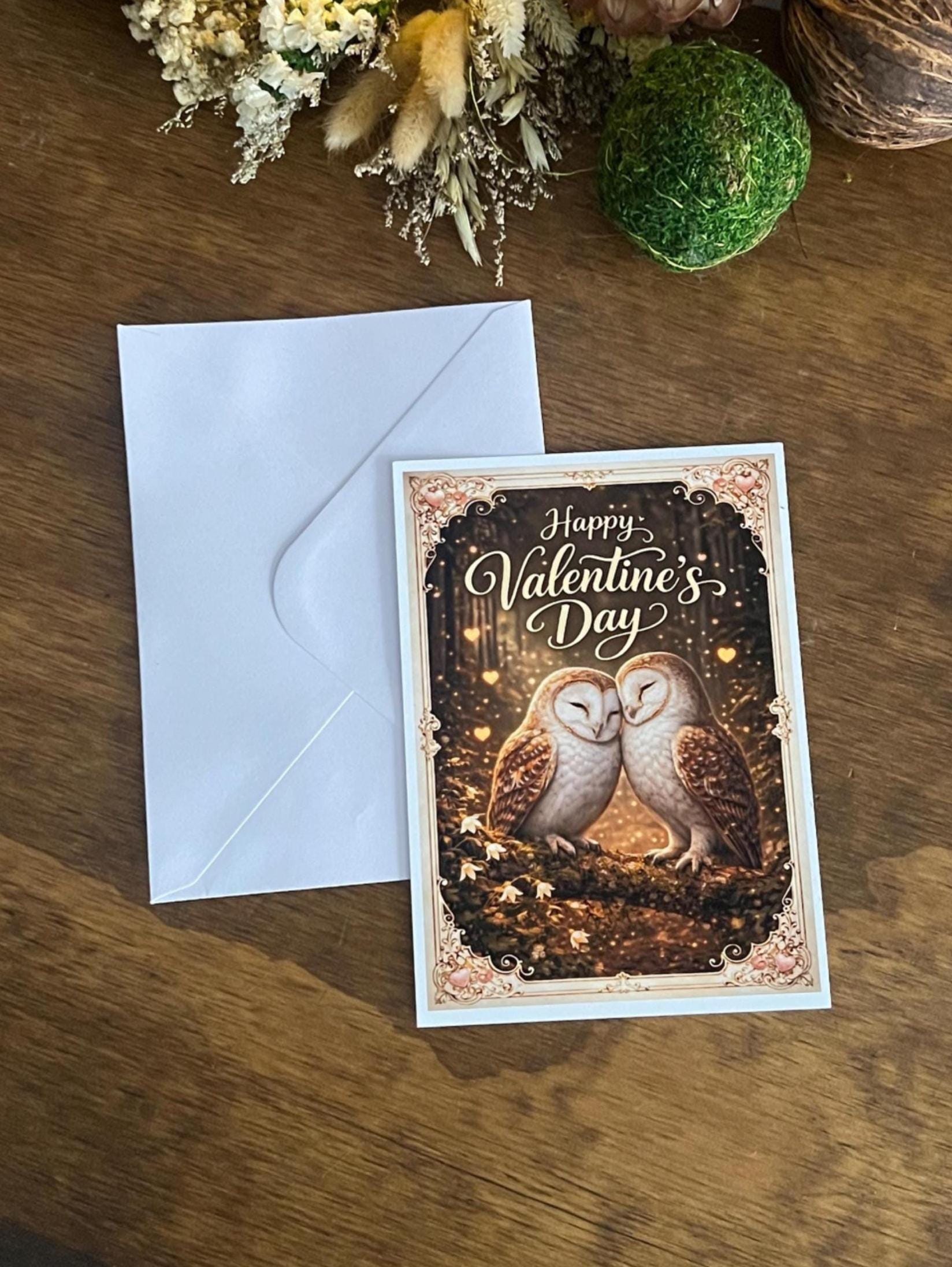 Owl Valentine’s Day Card Printable, Woodland Valentine