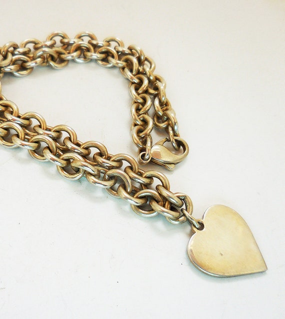 Vintage Sterling Silver Heart Pendant, Valentine H