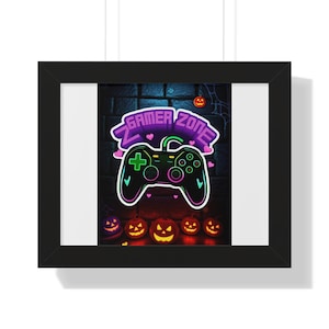 Gamer Zone Framed Poster: Vibrant Game Room Wall Art