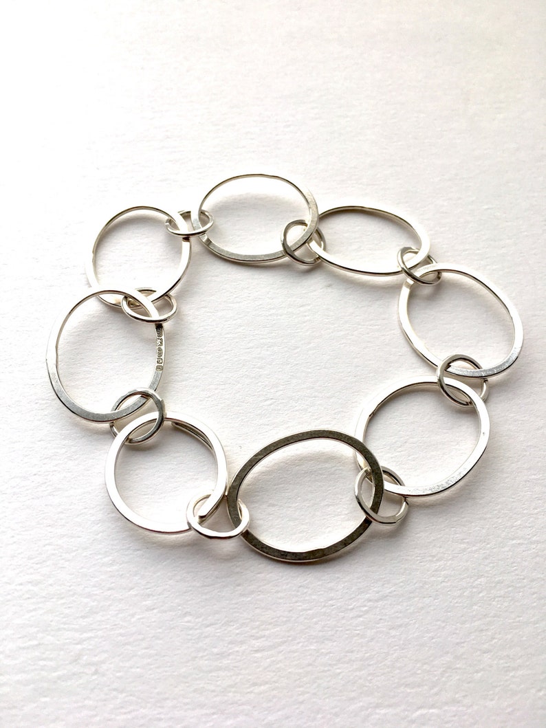 Silver Chain Bracelet With Easy Clasp Modular Chain Extension