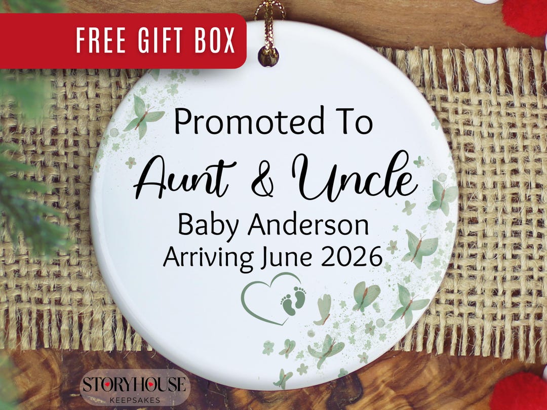 Aunt and Uncle Ornament, New Aunt and Uncle Christmas Ornament Custom ...