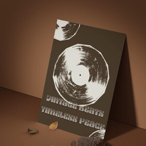 Vintage Vinyl Wall Art Canvas | Retro Music Decor, Gift for Music Lovers, Vinyl-Inspired Canvas Print, Studio Wall Decor