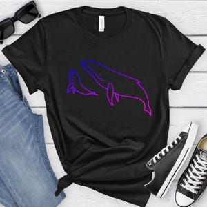 Cute Whale Shirt, Marine Life T-Shirt, Marine Animal Tee, Cute Summer Top, Gift for Animal Lover, Ocean Life Shirt, Marine Biologist Gift