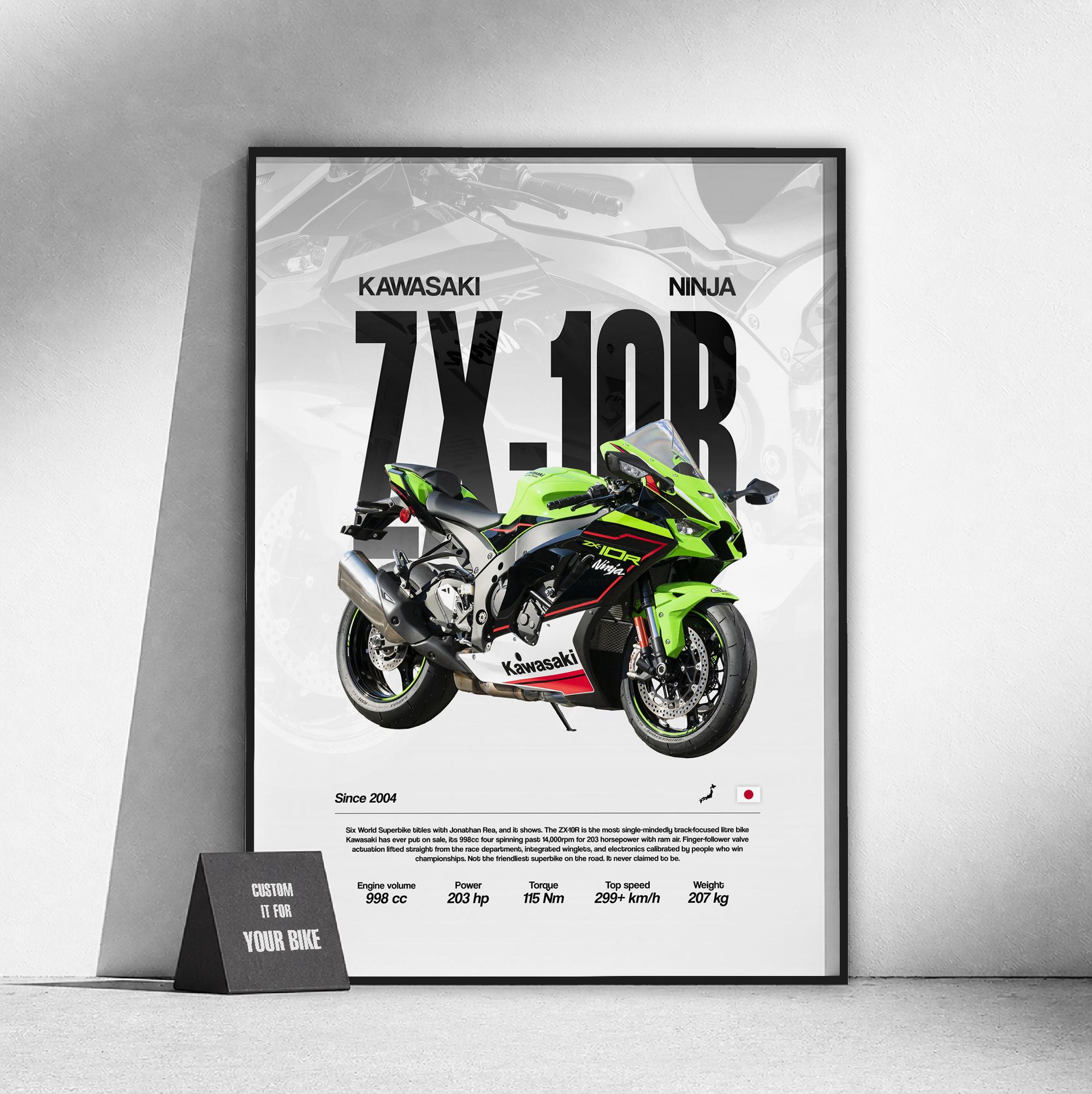 Kawasaki Zx 10r Wall Art - Etsy