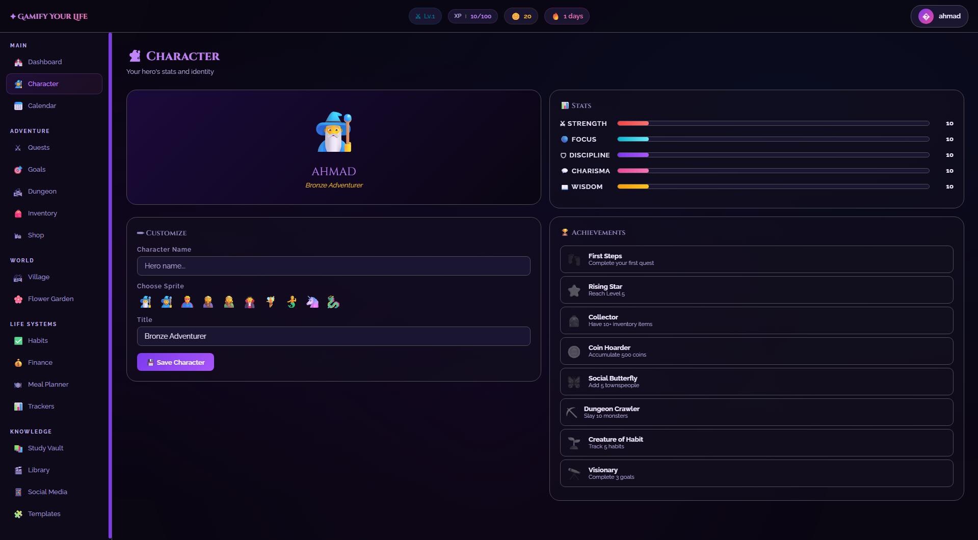 Habit Tracker Planner Template | Gamify Your Life System | Daily Habit ...