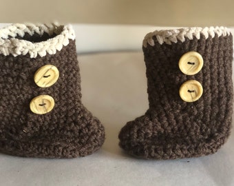 Baby Booties that look like Boots Size 6-12M