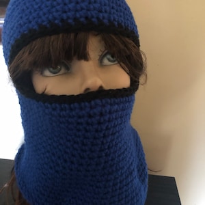 Full Face Ski Mask Balaclava Cuff it up to Wear as a Hat  Choose from White or Black Trim Adult Size Unisex