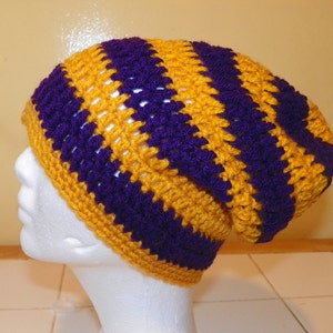 Gold and Purple Lakers Slouch Hat   Unisex