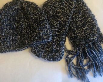 Scarf and Hat Set Boys or Girls  Very Soft Yarn Size 4-10 Years READY TO SHIp