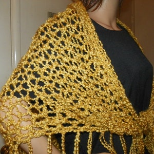 Gold Shawl Wrap Very Stunning Ready to Ship