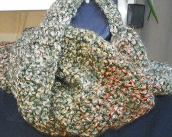 Olive Green Scarf Neck Warmer Extra Long  READY TO SHIP