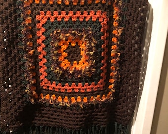 Boho hippieponcho Uniek met de hand gehaakt NWT
