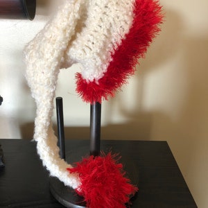 Santa Baby Hat Perfect for Christmas Hand Crochet Size 16”cir 3-6M