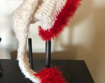Cappello da Babbo Natale per neonati, perfetto per Natale, lavorato a mano all'uncinetto, taglia 4-12" 16-18" cir, spedizione gratuita