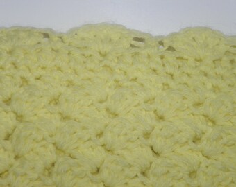 Beautiful Light Yellow Afghan Baby Blanket READY TO SHIP Beautiful Stitch