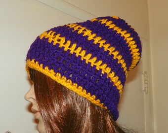LA Lakers Gold and Purple Slouch Hat With a Gold Bow Teen  display picture 1