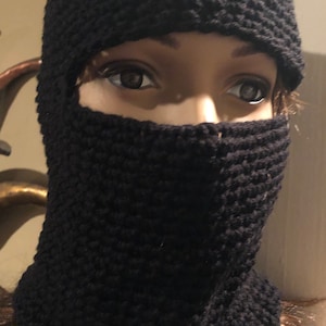 Full Face Ski Mask Balaclava cuff it up to Wear as a Hat  Adult Size Unisex Black is Ready to Go