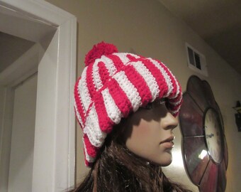 Santa Baby Hat Red and White Perfect for that  Christmas Photo Adult Size READY TO SHIP