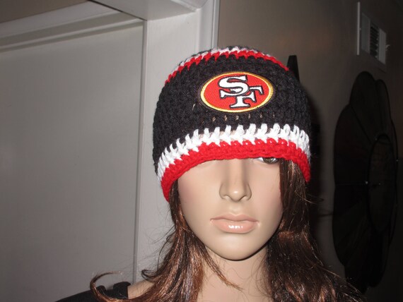 San Francisco 49ers Beanie Hat Choose From All Black or Black 