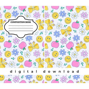 Back To School Composition Notebook PNG