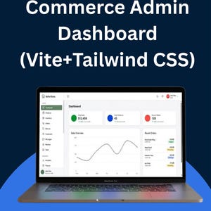 Admin Dashboard UI Template | React Vite Tailwind CSS | SaaS CRM Analytics | Instant Download | Modern Web App Dashboard