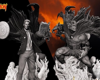 Demon Knight & Occult Mage – Dark Duo STL Statue