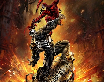 The Symbiote Clash – Dual Chaos Beasts Battle Diorama STL