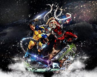 Ferocious Claws vs Crimson Tentacles | Battle Duel 3D STL Statue