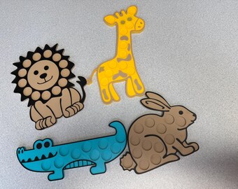 Conjunto de animales para motricidad fina