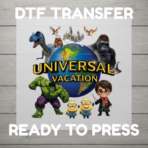 Custom Universal Studios Orlando – DTF Transfer - Ready to Press - Matching Family Shirts